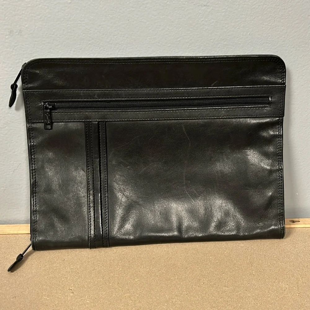 Scully Leather Black Briefcase vintage gently used condition